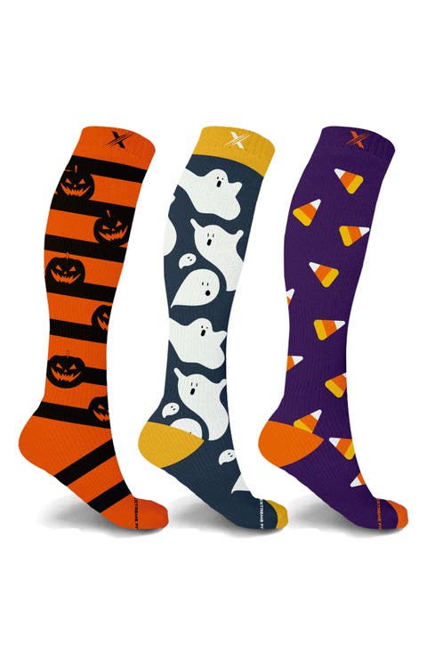 3-Pack Halloween Compression Socks