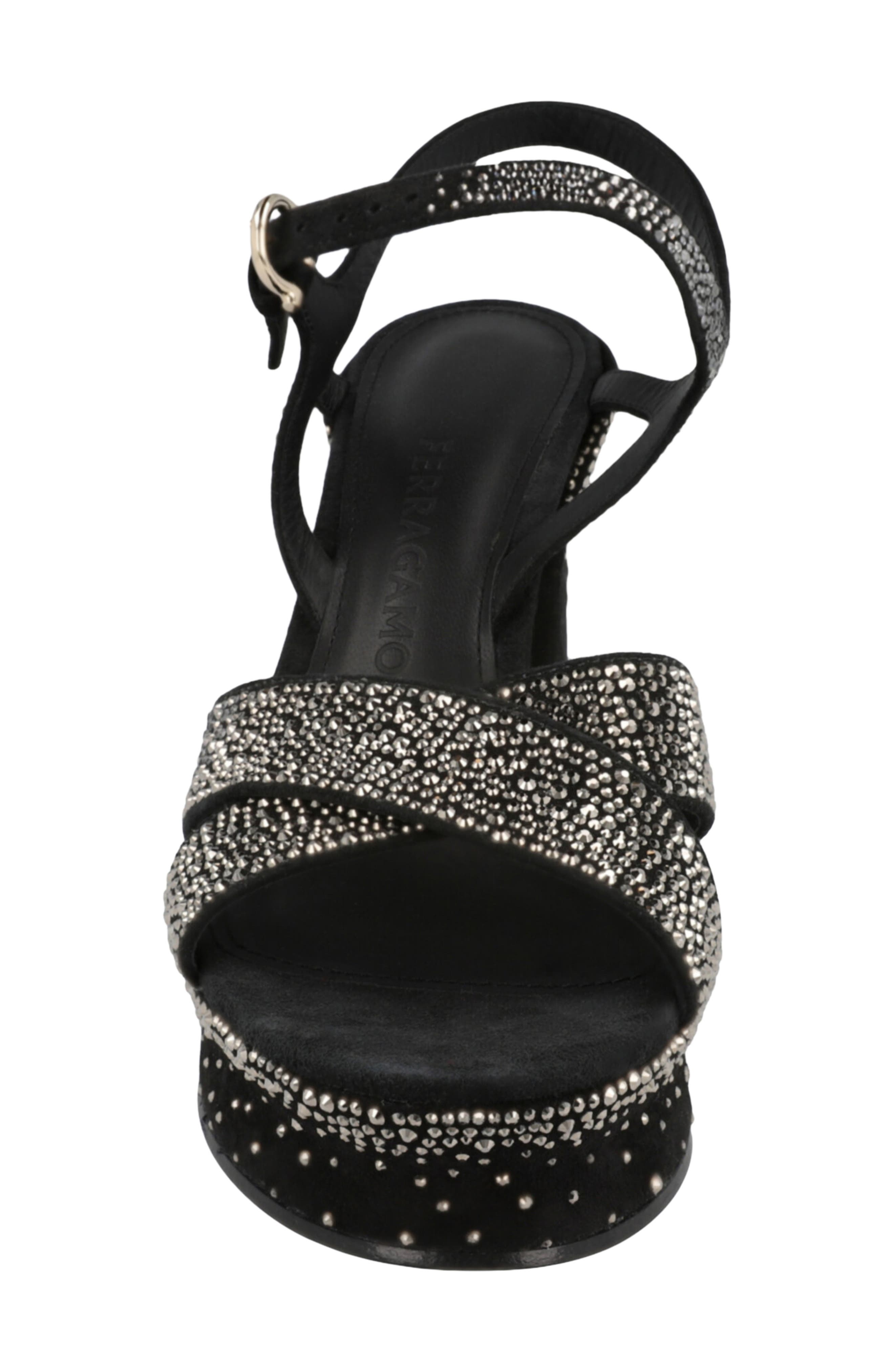 Sonya Leather Platform Sandal, Alternate, color, BLACK