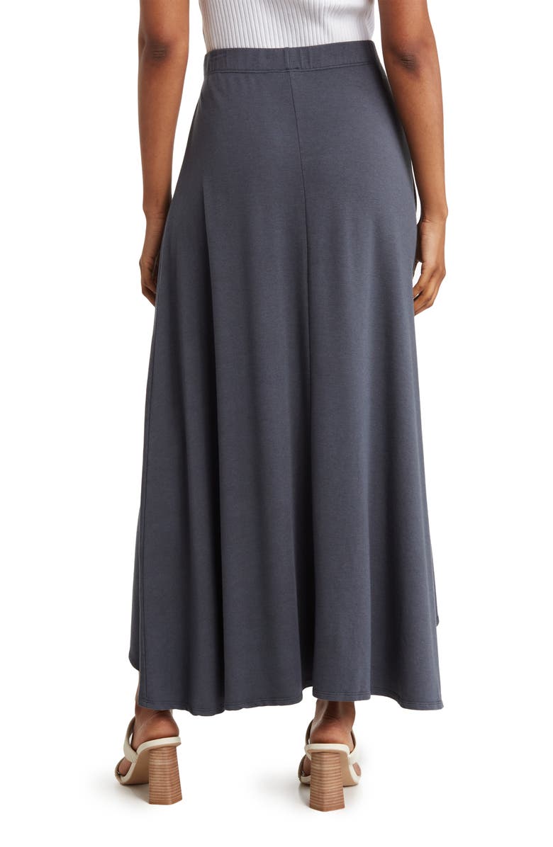 GO COUTURE Asymmetric High-Low Skirt, Alternate, color, Black