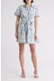 Floral Embroidered Eyelet Puff Sleeve Shirtdress