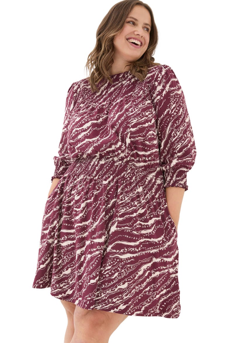 Women's Plus Size Krishan Wild Terrain Jersey Dress, Main, color, Dark Red