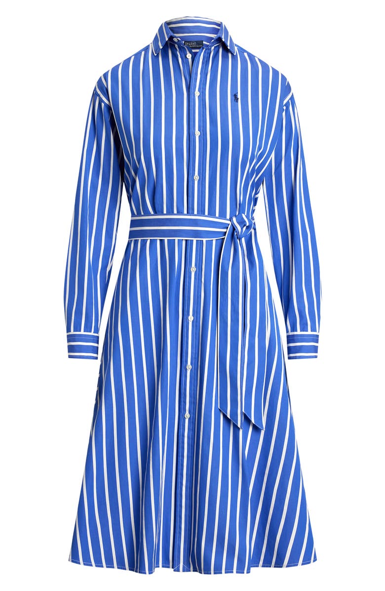 Polo Ralph Lauren Stripe Long Sleeve Cotton Shirtdress, Alternate, color, 