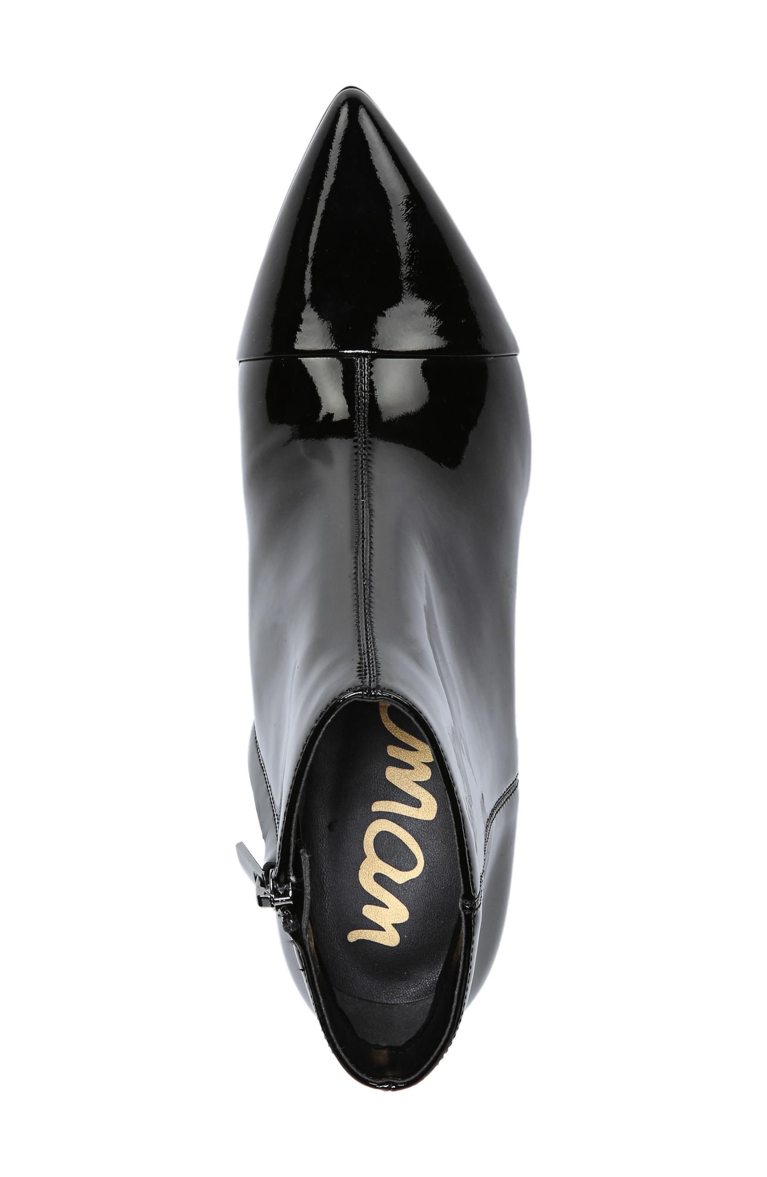 Kinzey Pointy Toe Bootie, Alternate, color, BLACK PATENT LEATHER
