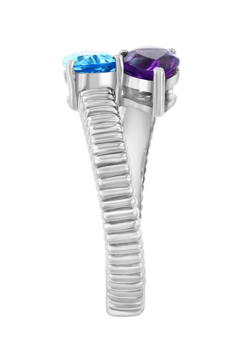 Sterling Silver Amethyst & Blue Topaz Bypass Ring, Alternate, color, MULTI