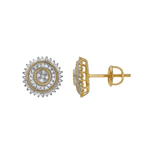 Luvmyjewelry Beleza 10k Yellow Gold Diamond Unisex Earrings In 10k Yellow Gold