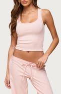 EDIKTED Linda RIb Scoop Neck Tank