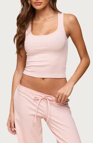 EDIKTED Linda RIb Scoop Neck Tank