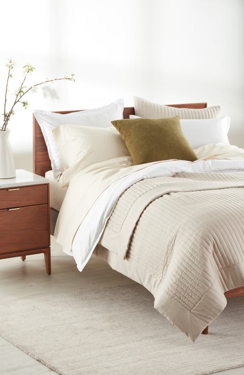 400 Thread Count Organic Cotton Sateen Duvet Cover & Shams Set