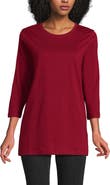 Lands' End 3/4 Sleeve Cotton Supima Tunic