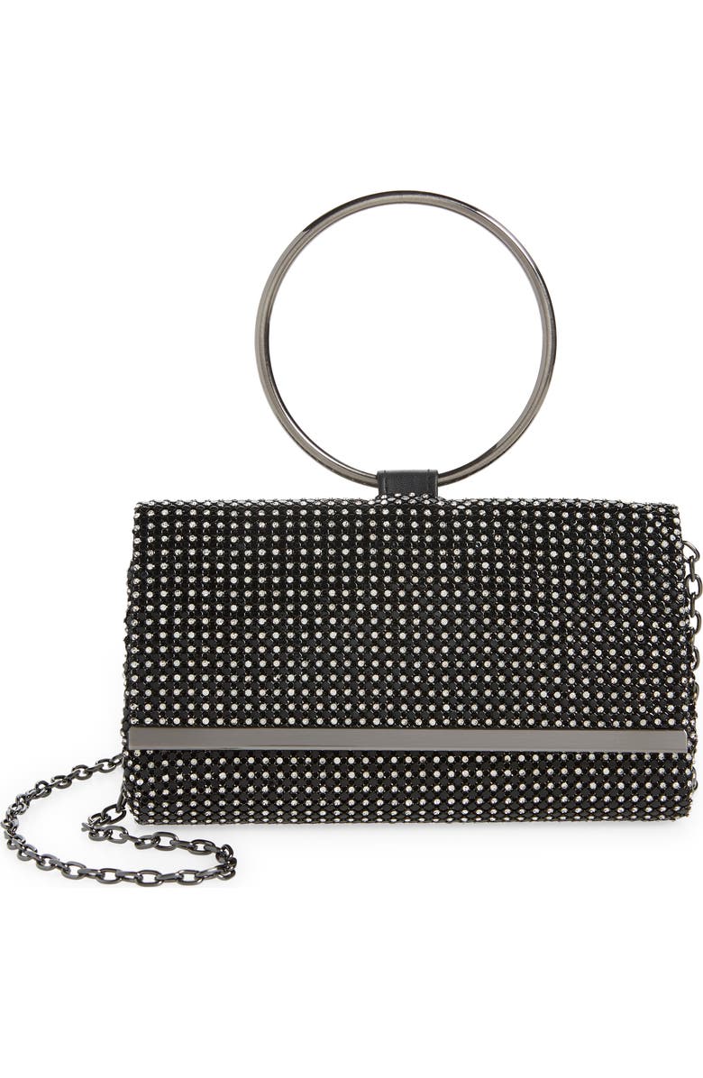 Whiting & Davis Aurelia Crystal Mesh Convertible Clutch, Main, color,