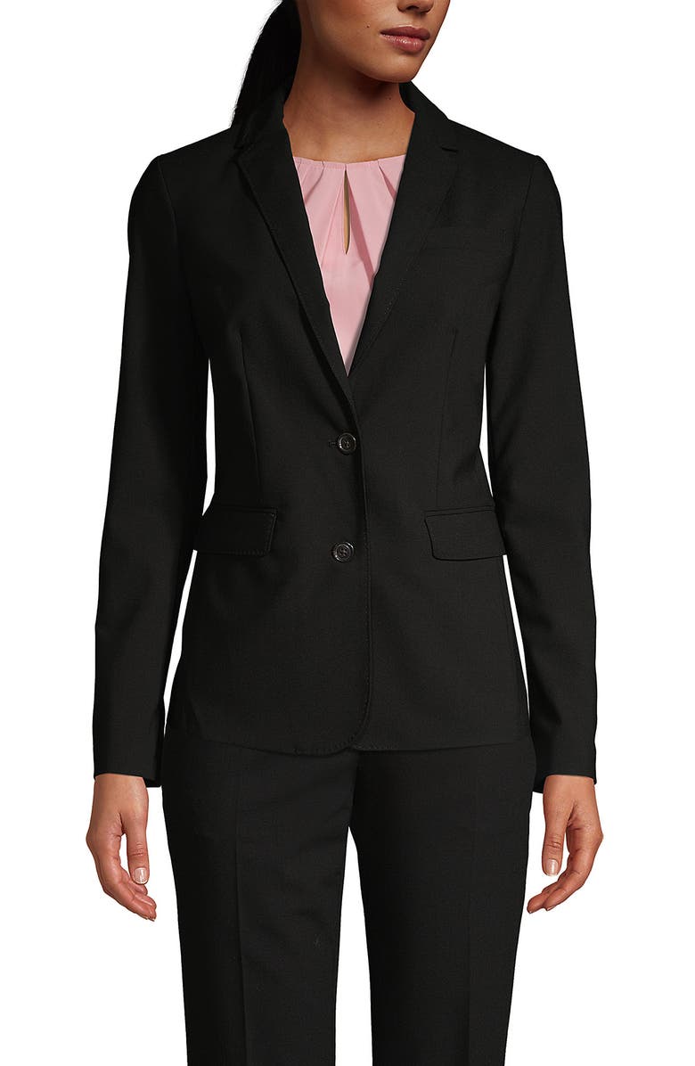 Lands' End Washable Wool Two Button Traditional Blazer, Main, color, 