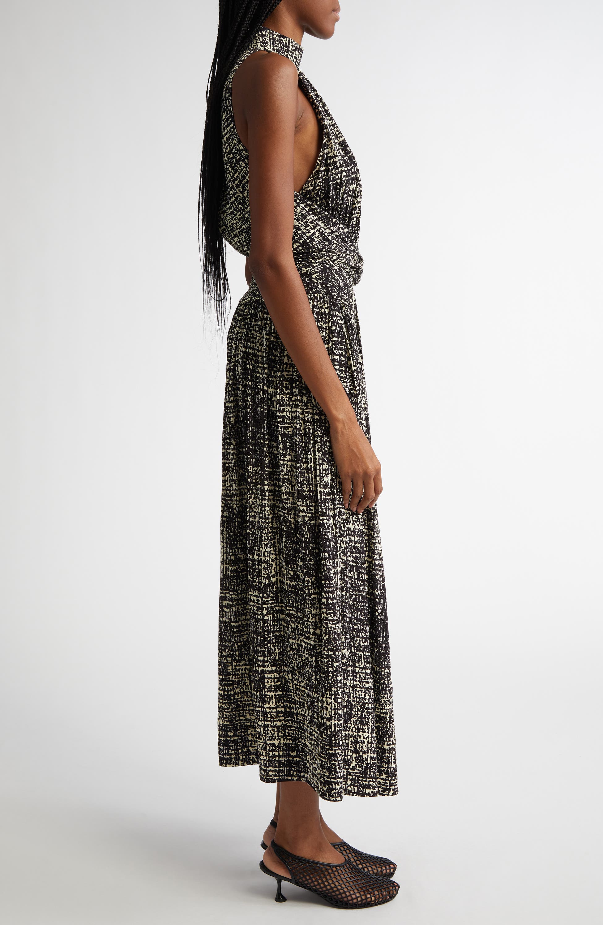 Lola Tweed Print Crepe Dress