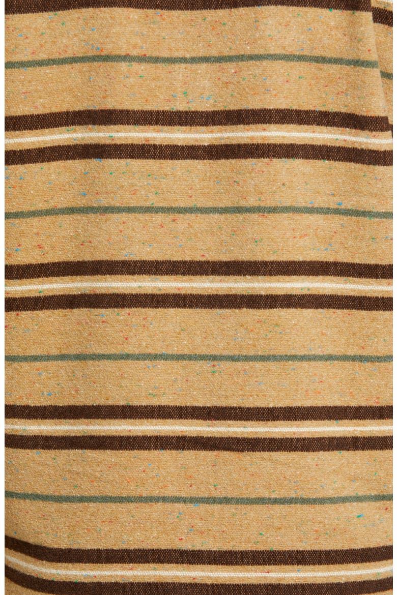 Blanket Stripe Flannel Button-Up Shirt, Alternate, color, DARK KHAKI