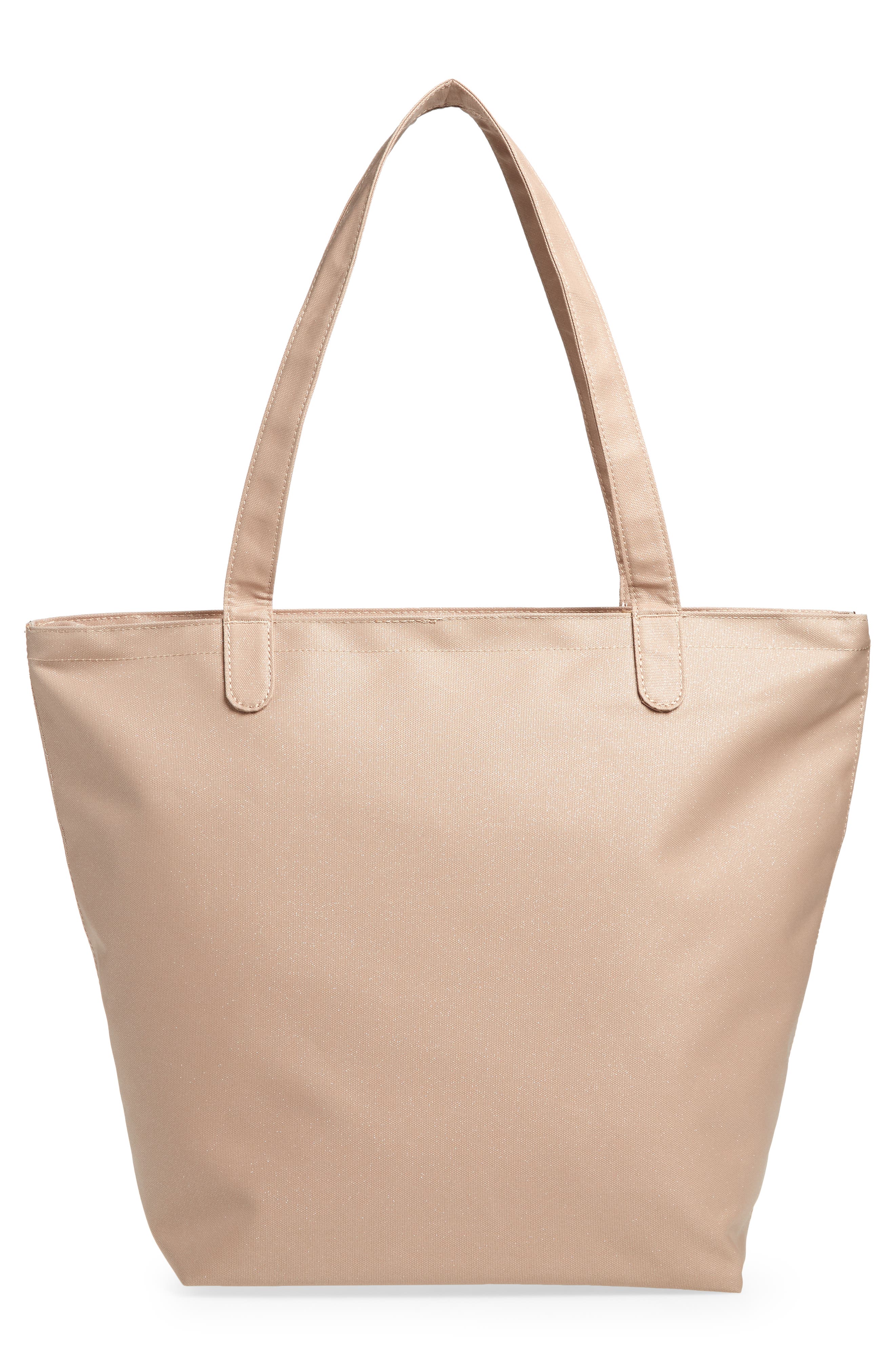 Mica Canvas Tote, Alternate, color, GILDED BEIGE SPARKLE