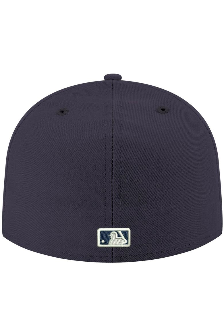 Men's New Era Navy Houston Astros White Logo 59FIFTY Fitted Hat, Alternate, color, Navy