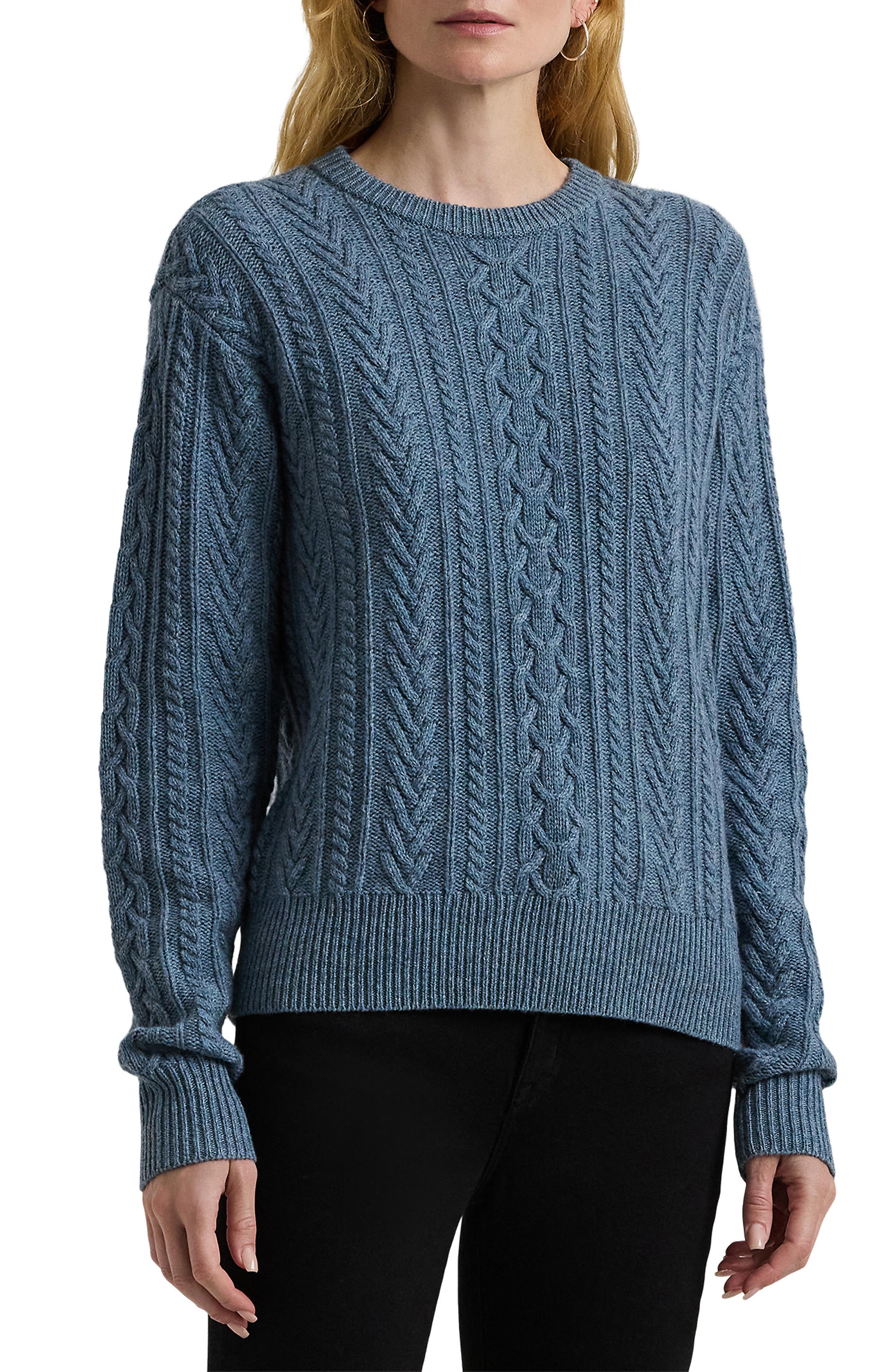 Lauren Ralph Lauren Wool & Cashmere Cable Knit Sweater