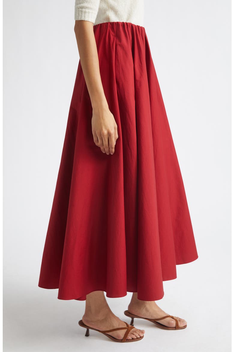 Milano Stretch Cotton Skirt, Alternate, color, ROUGE