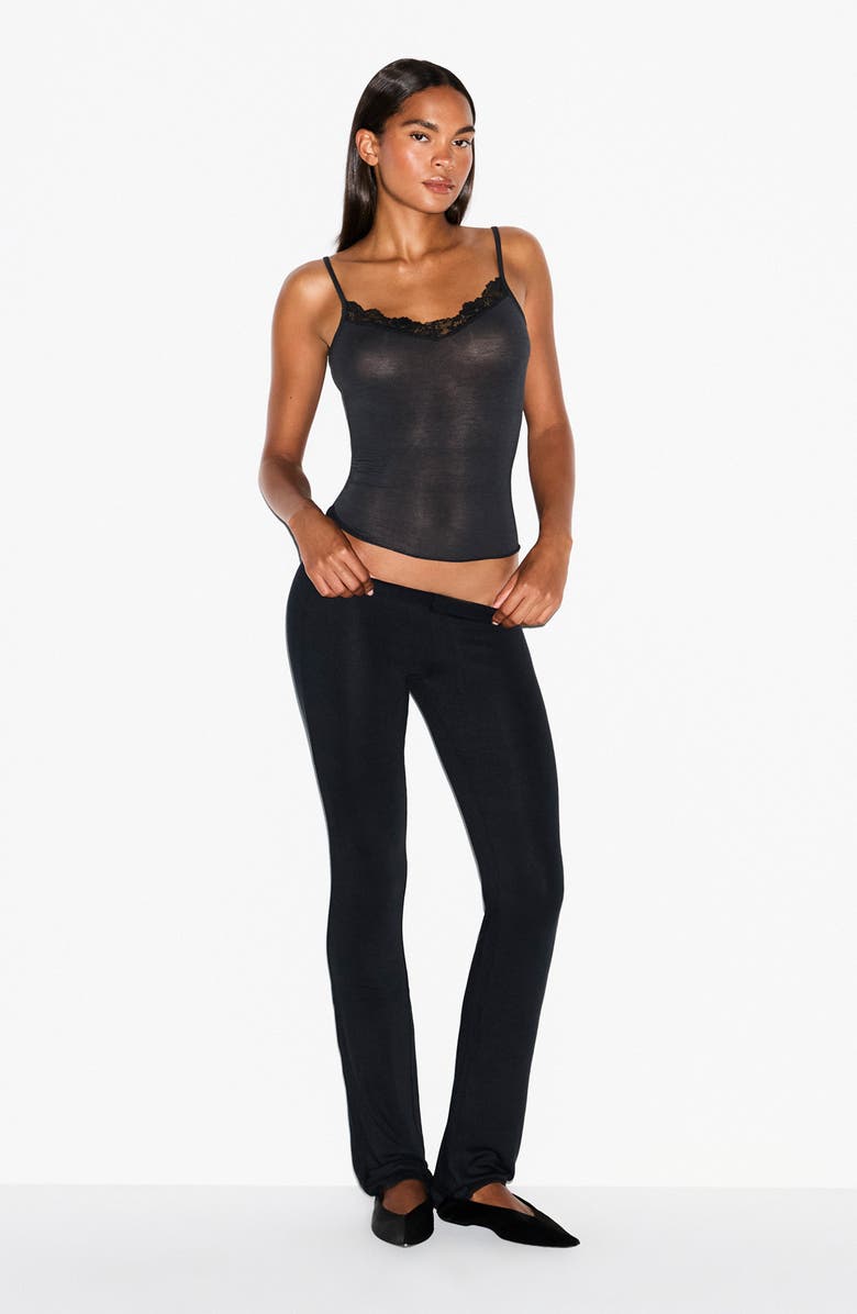 SKIMS Lace Trim Camisole, Alternate, color, Onyx