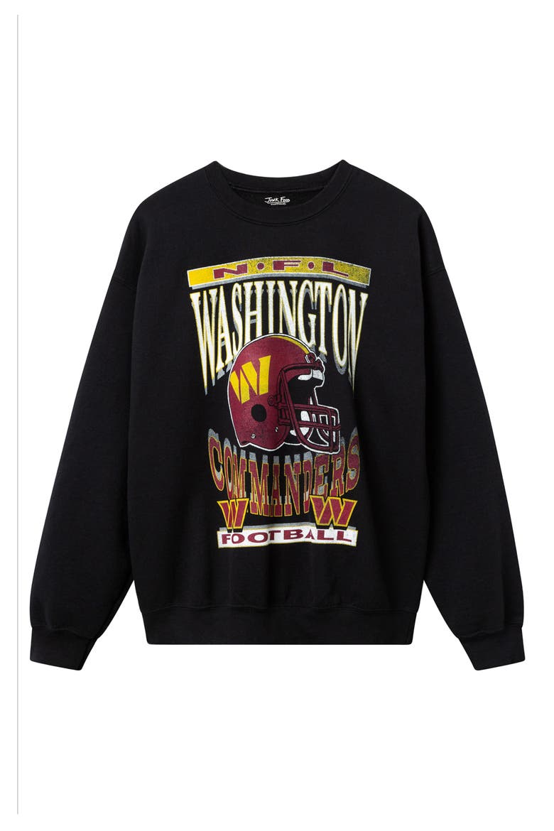 Washington Commanders Helmet Flea Market Crewneck Sweatshirt, Main, color, BLACK
