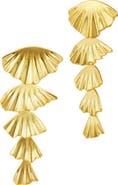 SAVVY CIE JEWELS Folded Fan Graduated Drop Earrings
