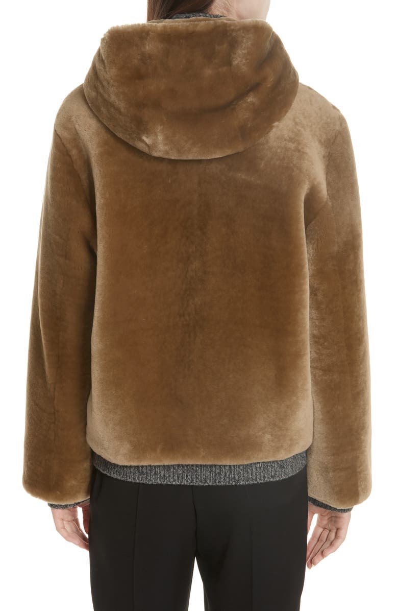Vince Plush Fleece Zip Front Hoodie, Alternate, color, 