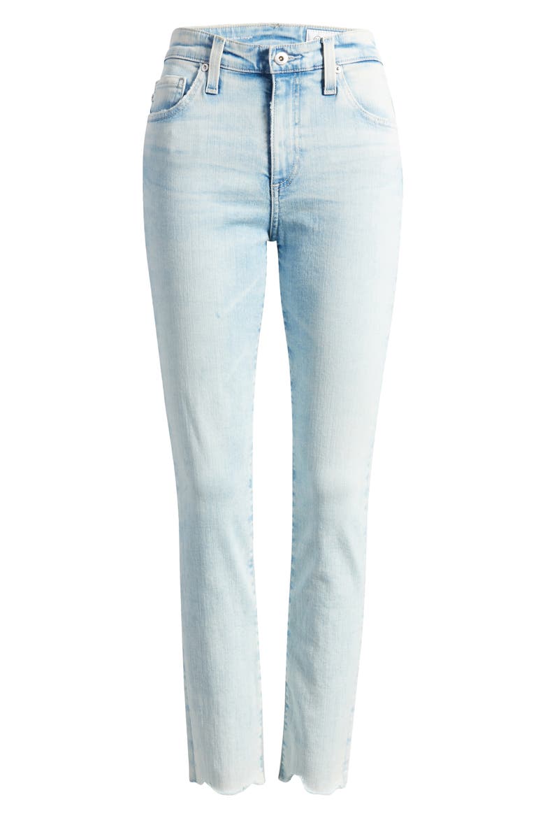 Mari Raw Hem Ankle Slim Jeans, Alternate, color, VP CLEAR SKY
