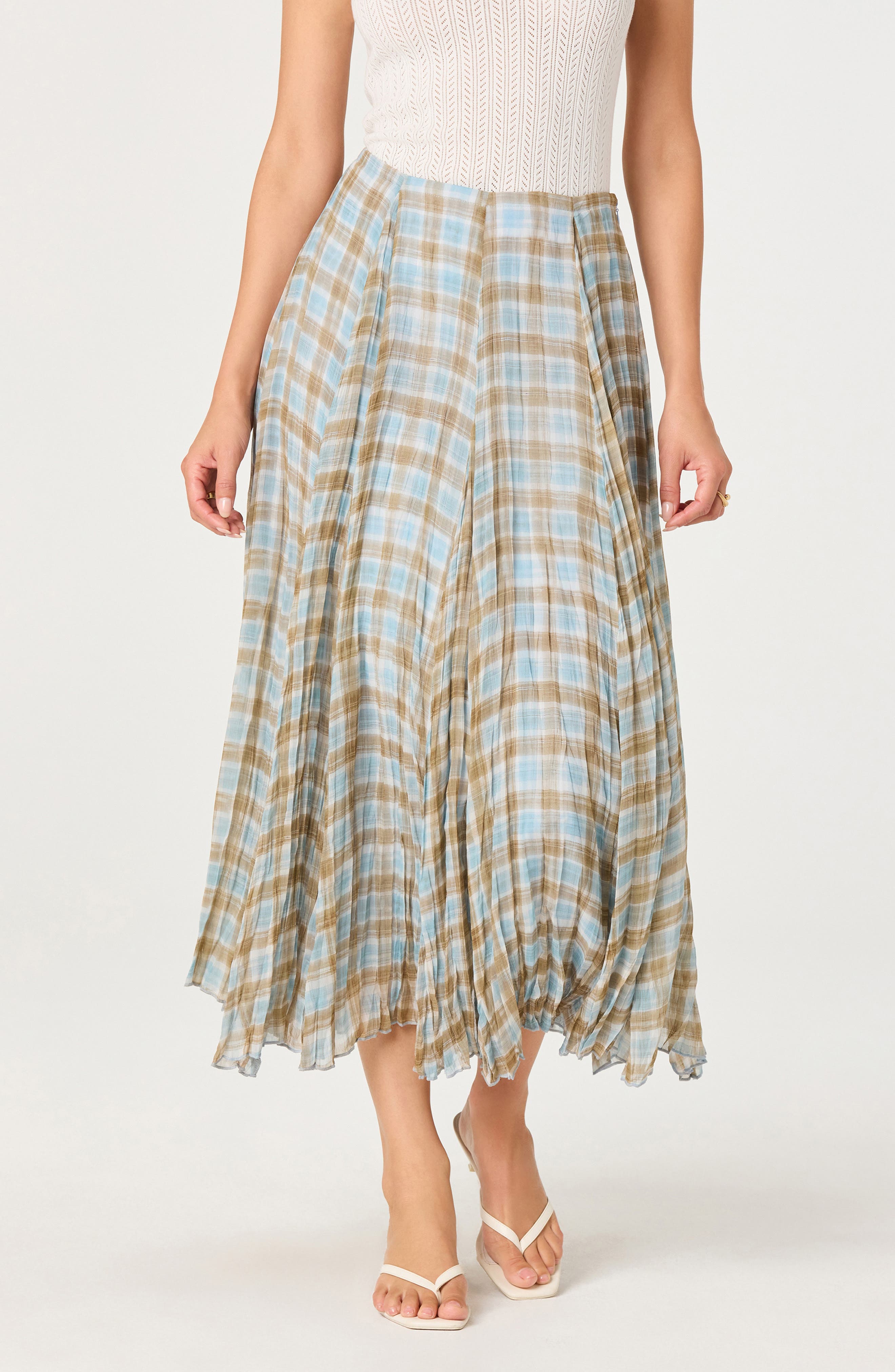 selected BLUE BROWN PLAID