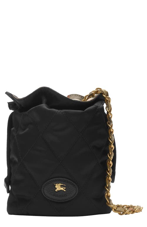 Burberry Chain Pouch Featuring Quilted Design In Black
