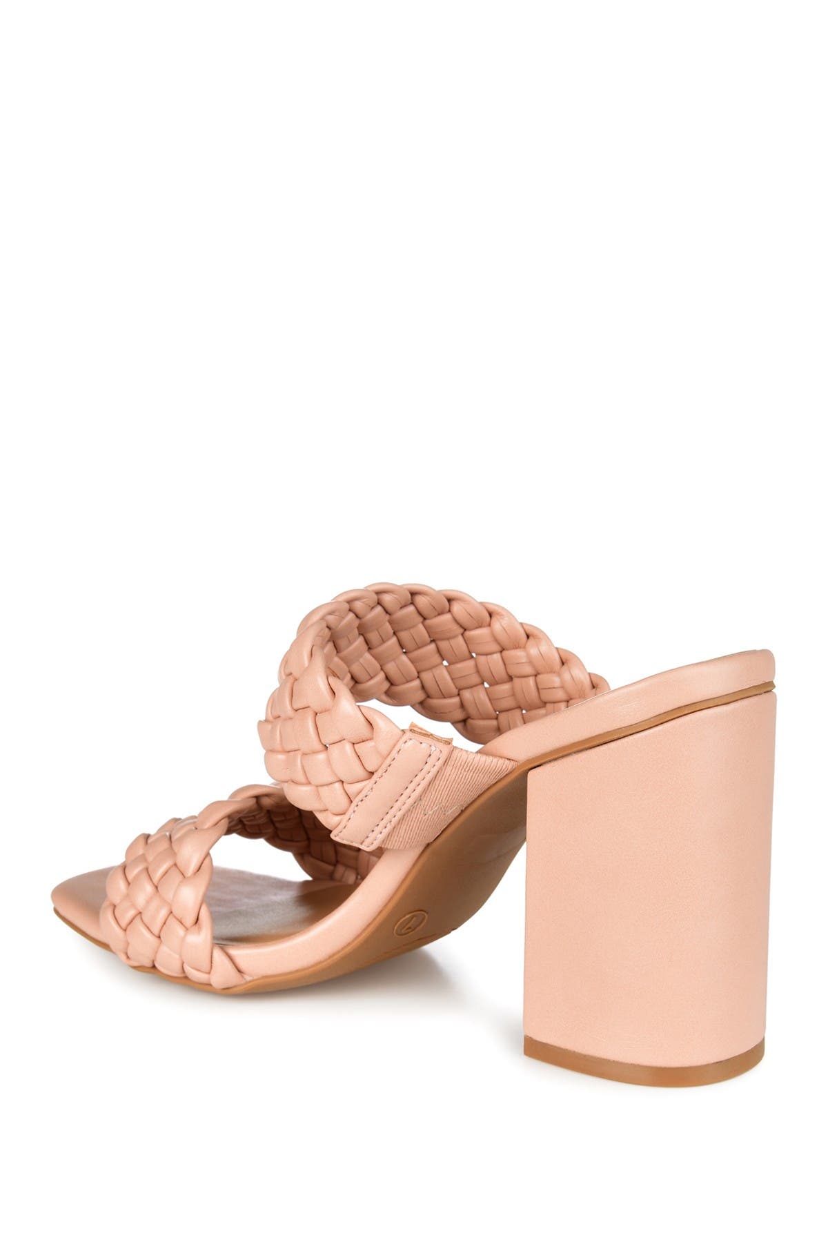 Melissa Woven Strap Block Heel Slide Sandal, Alternate, color, BLUSH