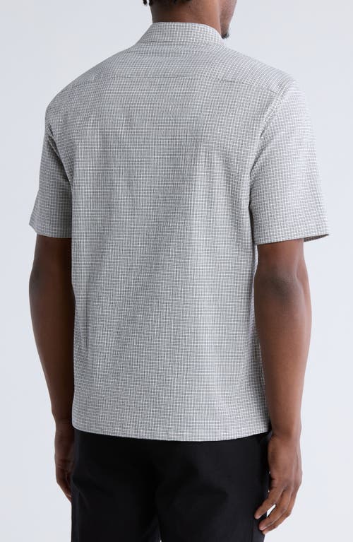 Theory Dazy Short Sleeve Button-up Camp Shirt In Gray