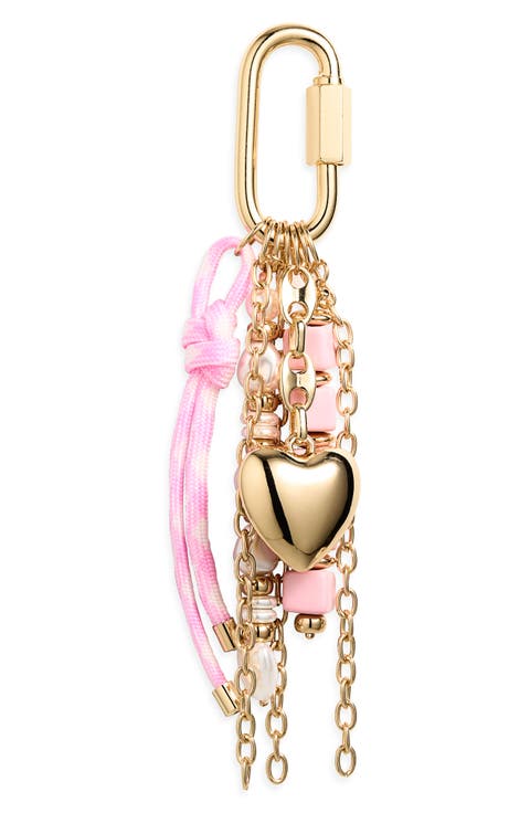 Heart Beaded Bag Charm