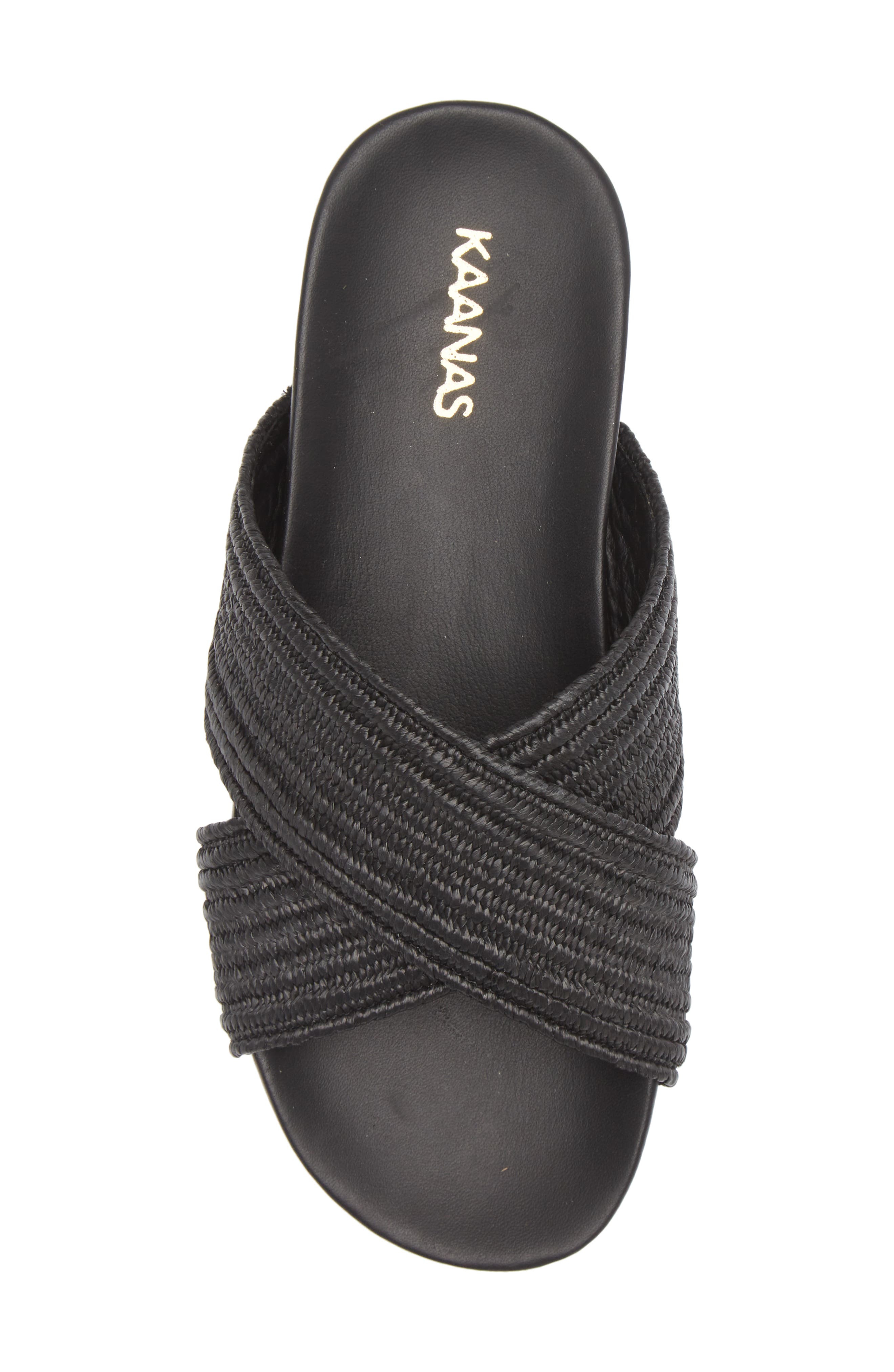 Kaanas Miri Braided Crossover Slide Sandal, Alternate, color, 
