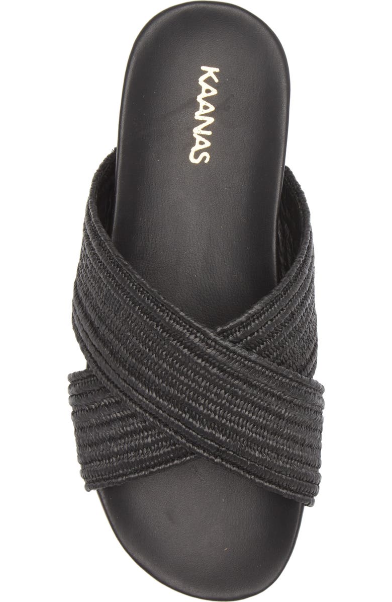 Kaanas Miri Braided Crossover Slide Sandal, Alternate, color,