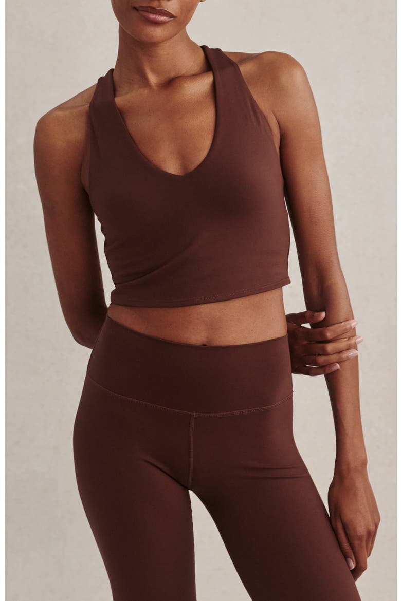 Always Burke Performance Cropped Tank, Main, color, MAHOGANY