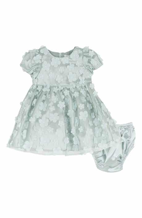 3D Flower Mesh Party Dress & Bloomers