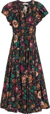 Ulla Johnson Marin Floral Cotton Midi Dress