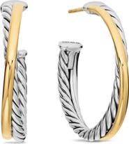 David Yurman Crossover Medium Hoop Earrings