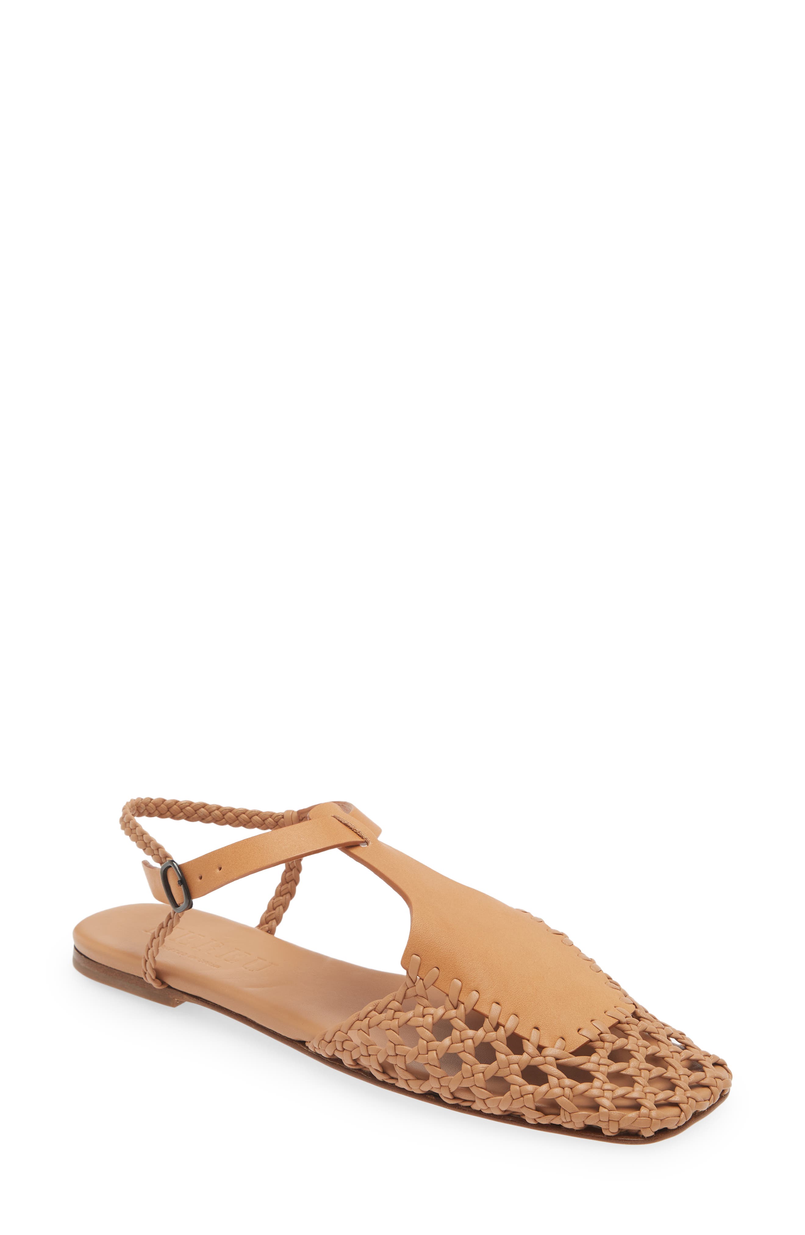 Reixa Woven T-Strap Sandal, Main, color, NATURAL