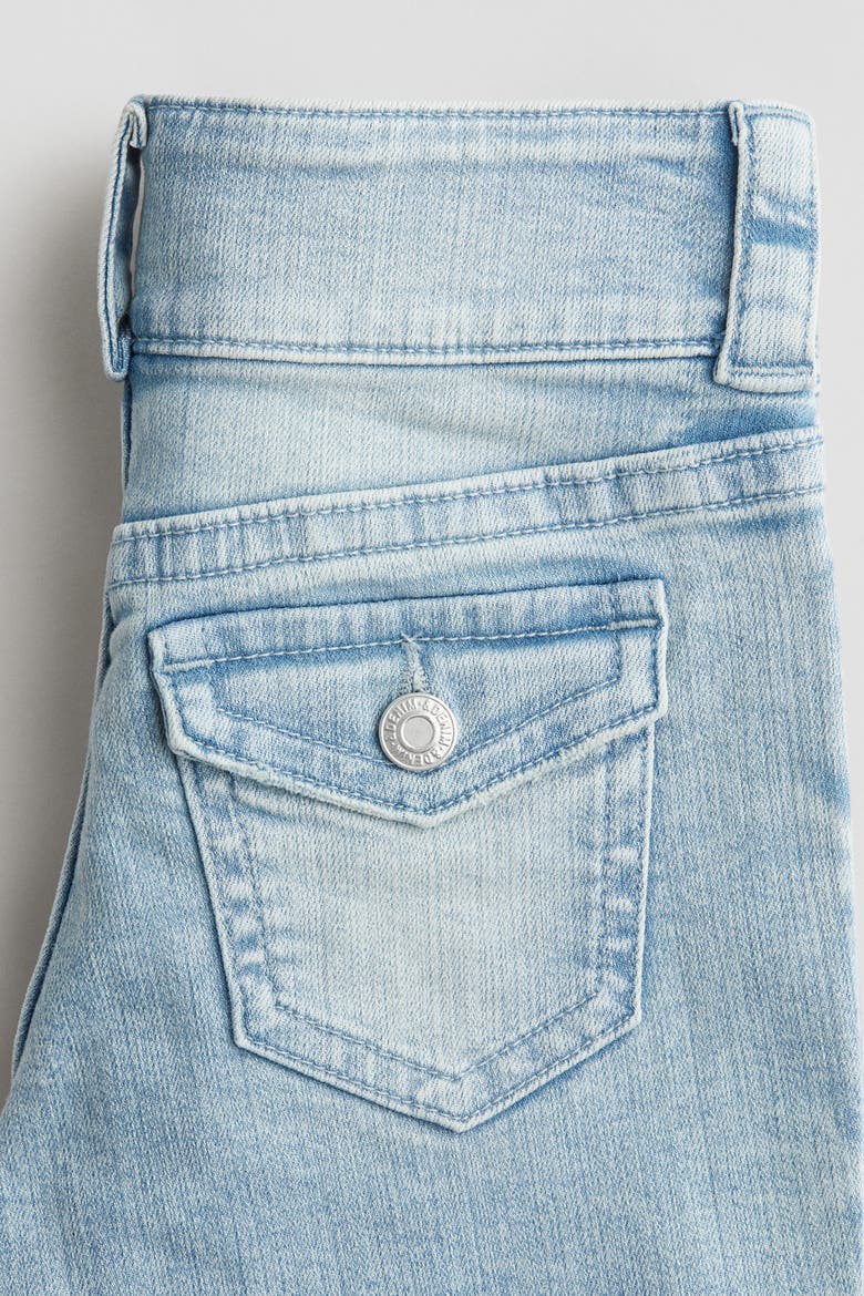 Bootcut Leg Low Jeans, Alternate, color, Light denim blue