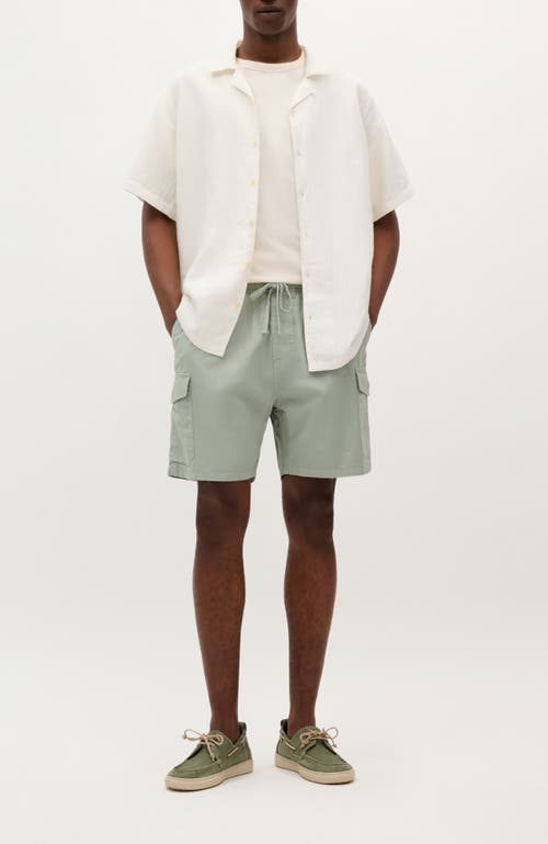 Scalpers Cruz Linen Cargo Shorts In Green