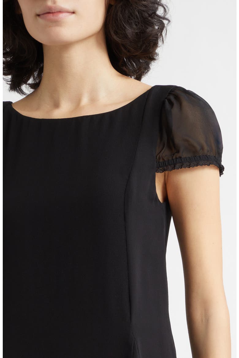 Priscilla Silk Minidress, Alternate, color, BLACK