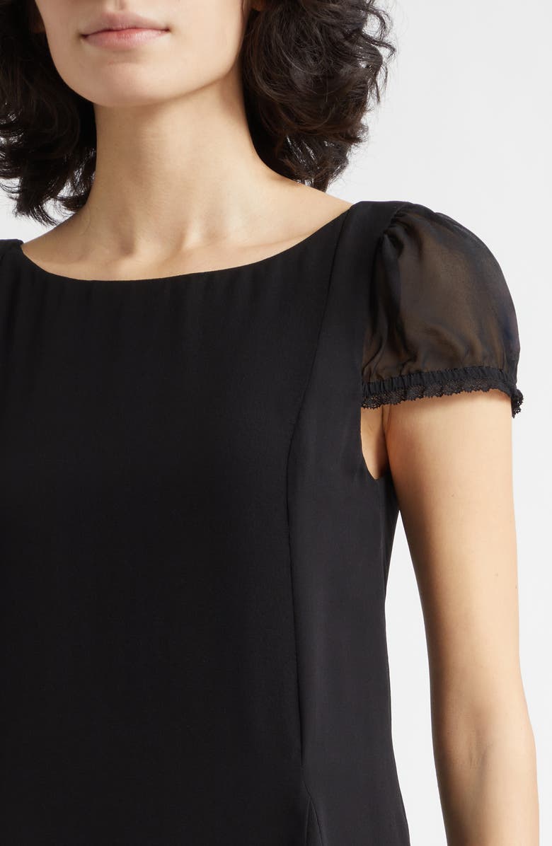 POSSE Priscilla Silk Minidress, Alternate, color, Black