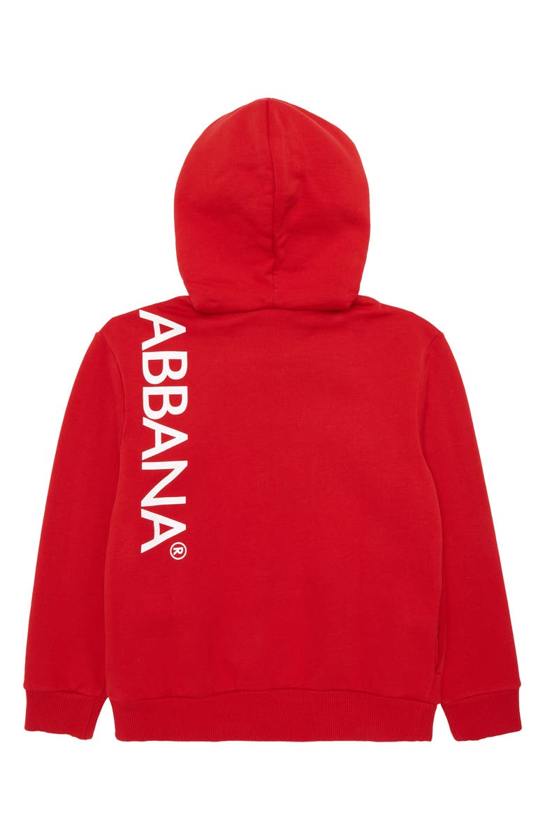 Dolce&Gabbana Kids' Logo Graphic Full Zip Hoodie, Alternate, color, 