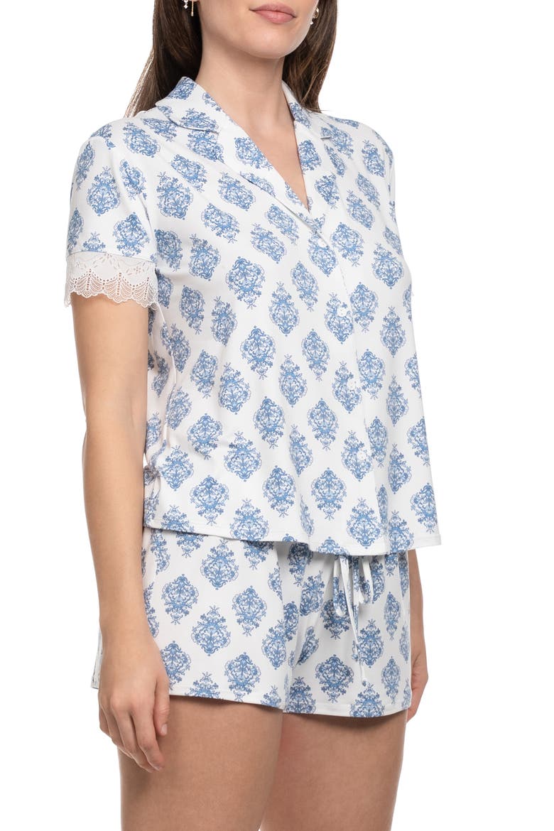 Sevilla Brushed Knit Short Pajamas, Alternate, color, IVORY