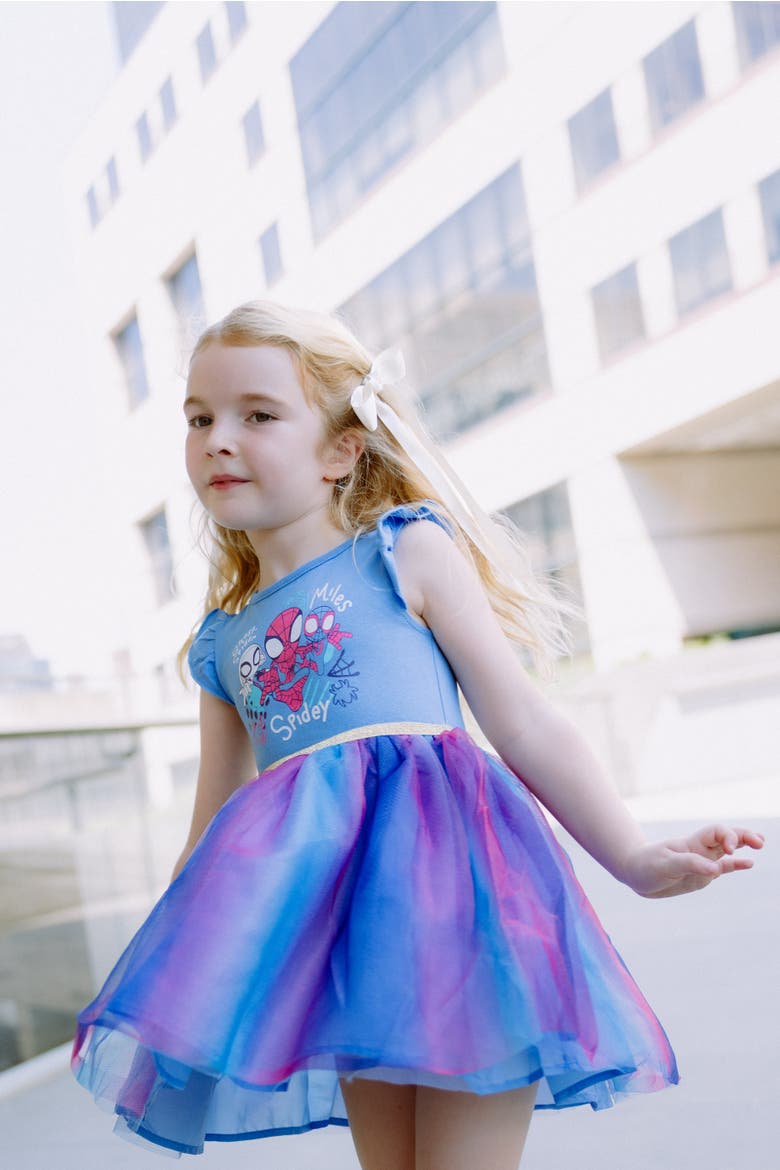 Spidey and His Amazing Friends Sleeveless Tutu Dress, Alternate, color, Blue Purple Gradient