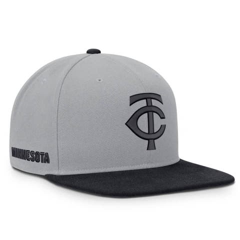 Men's Nike Gray/Navy Minnesota Twins Primetime Pro Dri-FIT Snapback Hat