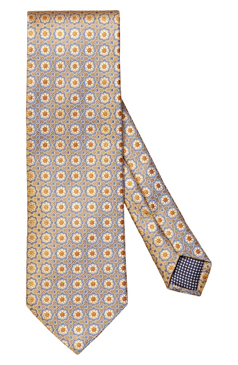 Eton Floral Medallion Silk Tie, Main, color,