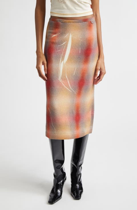 M-Cherie Wool Midi Sweater Skirt