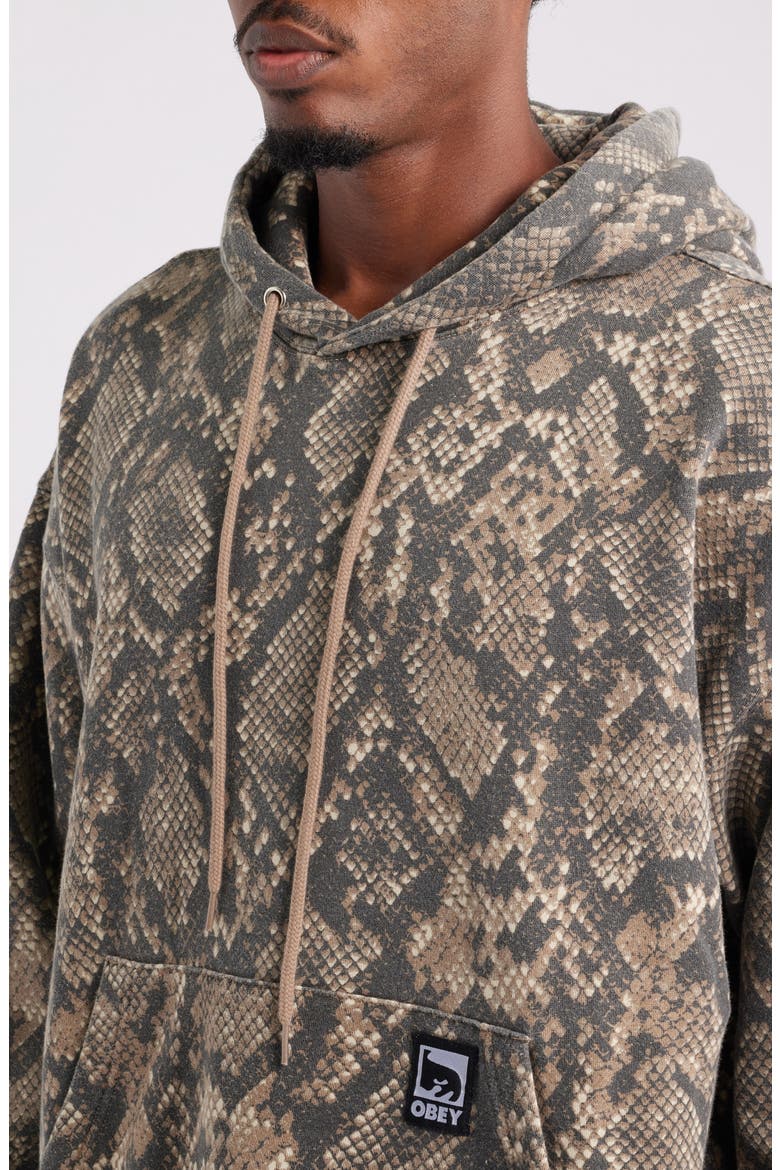 Post Graphic Hoodie, Alternate, color, DUSTY VINTAGE RATTLESNAKE