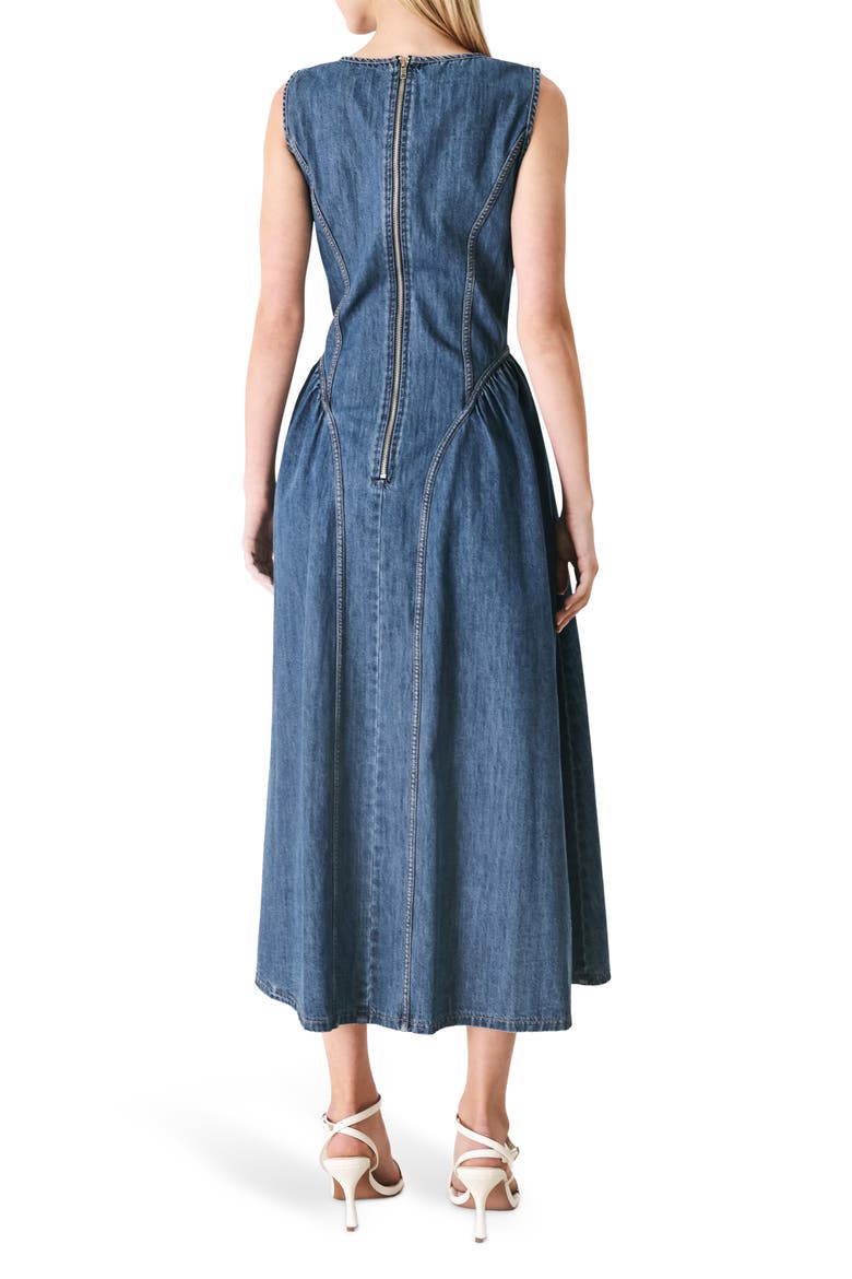 Denim Midi Dress, Alternate, color, DENIM BLUE